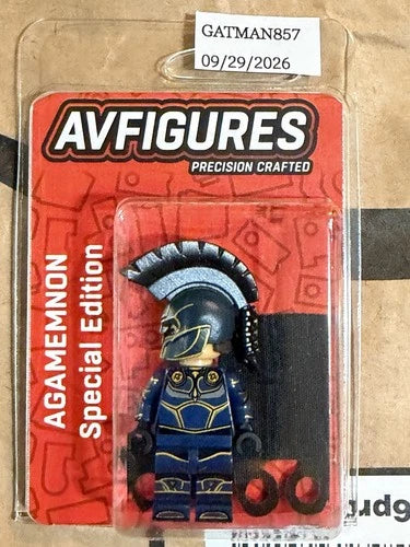 Brand New AVFigures Agamemnon Custom Minifigure Set Limited Dark Blue Edition