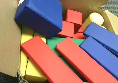 ECR4Kids SoftZone Soft Builder Blocks, Assorted, 16-Piece - Assorted