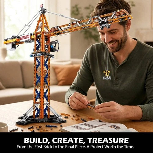 New Reobrix Tower Crane 22013 Remote Control Building Block Model 14+ 1176pcs