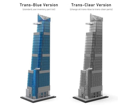 MOC-183374 30 Hudson Yards 1:800 Building blocks Set Model Gift Set 3090 pcs