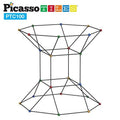PicassoTiles Kids Fort Building Kit Playset 100 Piece Indoor and Outdoor Toy Set