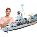 Battleship Building Set for Boys 8-14, 6-in-1 Military Boat and Ship Navy War...
