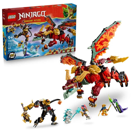 LEGO NINJAGO Wyldfyre's Transforming Dragon Mech - Building Toy for Boys & Girls