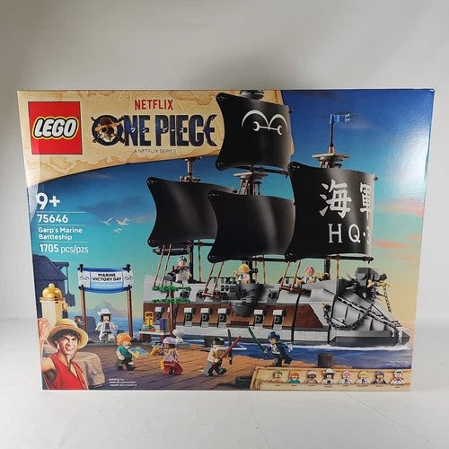 LEGO ONE PIECE Building Set Garp's Marine Battleship 75646 New Sealed
