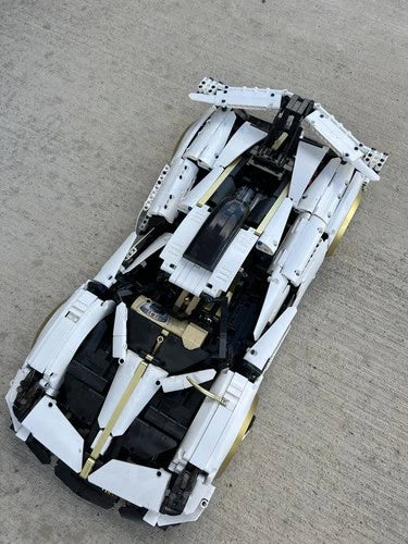 Pagani Huayra R EVO White Gold 1:8 Technic Supercar Building Blocks Set
