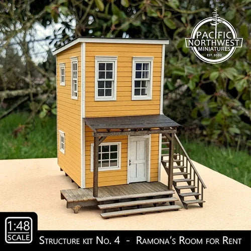 Pacific Northwest Miniatures - 1:48 Scale Building Kit "Ramona's Room For Rent"