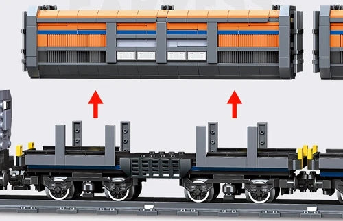 JIE STAR #59096 - Railroad Express - Building Block Set