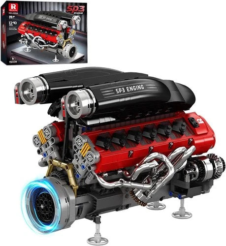 New Reobrix 33016 SP3 Engine Building Block Kit Motorized Model 14+ 1240pcs