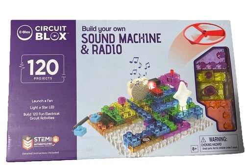 E Blox Build Your Own Sound Machine Radio Building Blocks Kit 120 Projects NEW