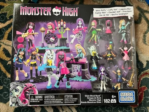 Mega Bloks Monster High Glam Ghoul Band Building Kit Brand NIB Draculaura Cleo +