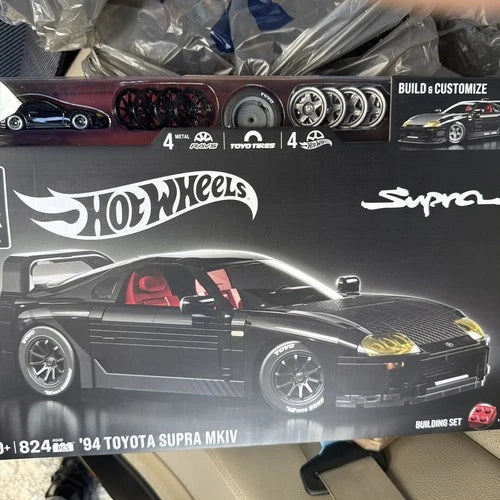 2026 Hot Wheels Elite Brick Shop ‘94 Black Toyota Supra MKIV Building Set Mint!!