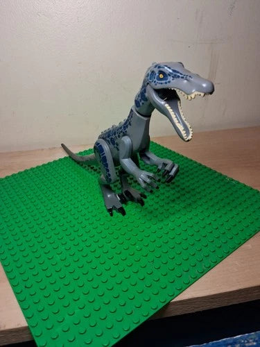 LEGO Dinosaur Figures Lot of 3 , Grey Indominus Rex, Baryonyx, Tan T-Rex
