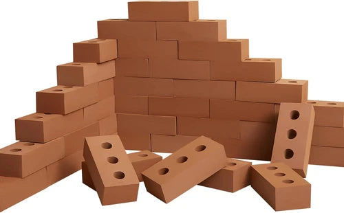 30 Pcs Large Foam Brick Building Blocks for Kid, Circle Holes