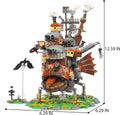 Moving Castle Building Blocks Set MOC Model with Base Anime Style Bricks Toy Gif