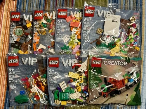 LEGO VIP Add-On Pack of 7 NEW SEALED - 40512 40605 40606 40607 40608 30584 40606