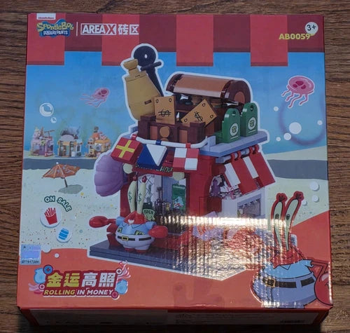 AREA X SpongeBob SquarePants Rolling in Money Mr. Krabs Set AB0059 - Ships USA