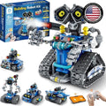 Remote-Controlled 5-in-1 STEM Robot Kit - 596 Pieces for Creative Kids Aged 8-14