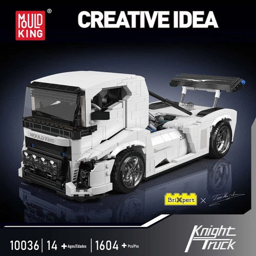 Mould King 10036 Knight Truck Static Vehicle Model Building Block Toy 1604 Piece