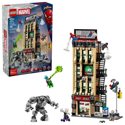 LEGO Marvel Spider-Man vs. Mysterio: The Daily Bugle Building Toy - Pretend P...
