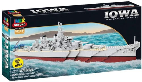 IMEX Oxford Iowa BB-61 U.S. Battleship Brick Building Set (1,058pc)