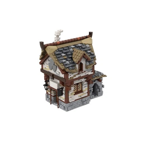 Modubrix Medieval Tavern Model 1054 Pieces Building Kit Set for Collection
