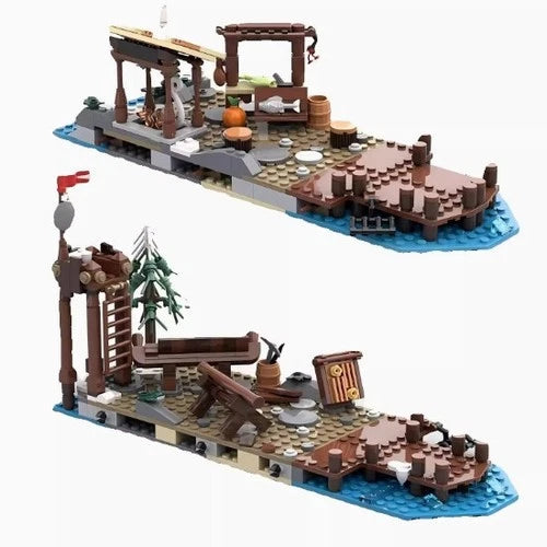 Viking Village Expansion Package Street View Building Blocks Set Creative