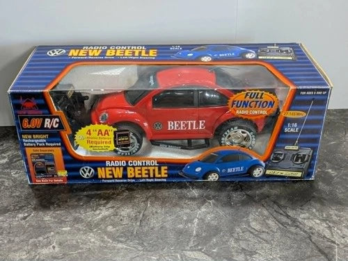 Vtg 1998 RC Remote Control Volkswagen VW Beetle With 6.0V Battery/Charger New
