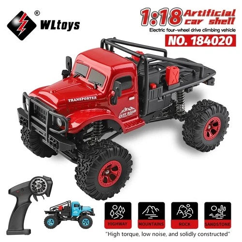 Wltoys 1:18 4WD RC Off-Road Climbing Car 184020 9km/h CCS Cruise Control Crawler