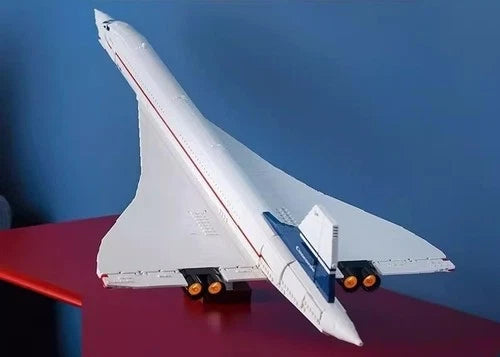 Concorde Passenger Aircraft Construction Bricks Compatible Building Toy Set