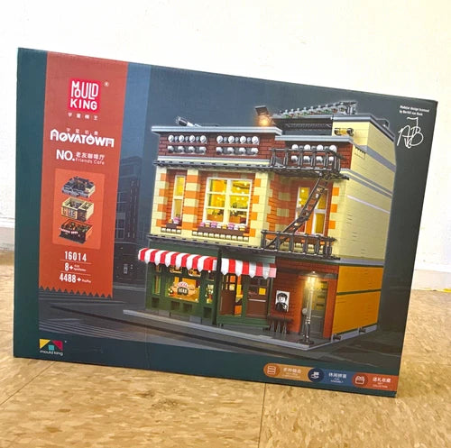 Mould King Novatown Friends Cafe Light Up Building Blocks Set 16014 4488pcs