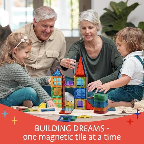 SUNNY AUNTIE Magnetic Tiles 150 Pieces