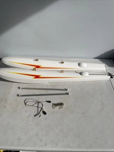 Hobby King 33” RC Airplane Pontoon Set With Rudder Controls. FREE SHIPPING