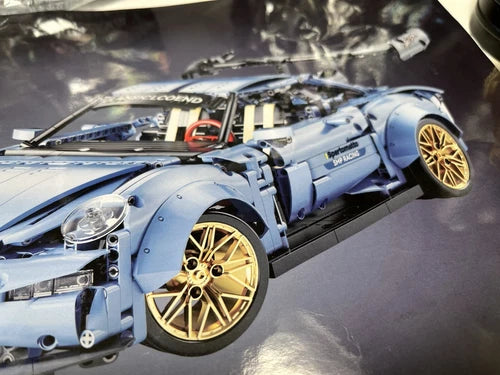 Porsche 911 RSR 1:10 Building Blocks Kit V5001 KBOX DIY Model Over 2100 Pieces