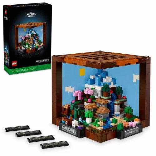 LEGO Minecraft the Crafting Table, Collectible Video Game Building Set with Mine