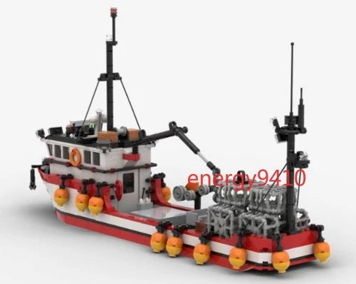 NEW Harbor Crab Fishing Boat Building Blocks Set Model Puzzle Toy MOC-53893 Gift