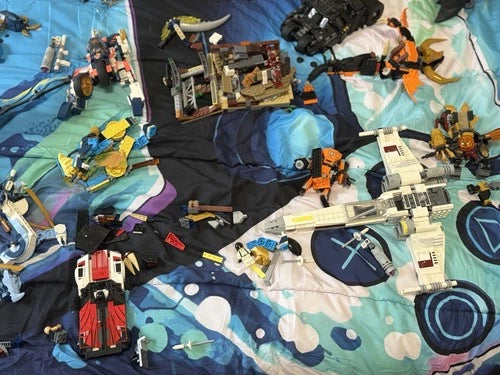 LEGO Mixed Parts & Builds Lot, Multicolor Plastic Vehicles Assortment