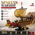 Large Spartan Warship Ancient Greek Galley Building Blocks 3043 PCS Bricks Set