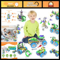 107Pcs Motorized Erector Set - STEM Building Toys for Kids 4-8, Engineering Kit,