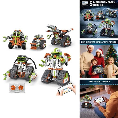 OUTOGO STEM Robot Building Kit 5 in 1, 539 Pieces for Ages 8-12
