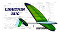 Short Kit & Plans Lightnin Bug DLG Glider 31" WS RC Airplane Laser Cut Balsa Ply