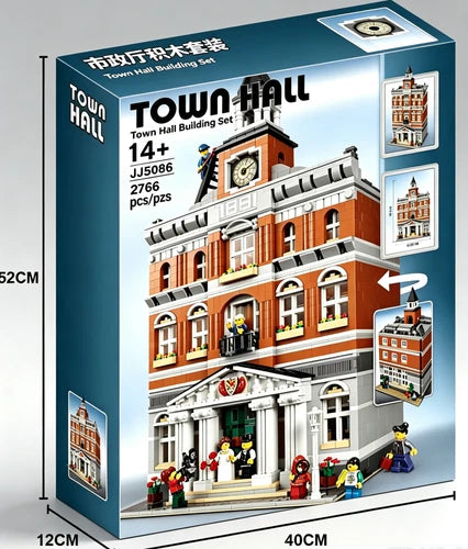 MOC 2854PCS Block Set Creator Expert Modular Buildings - Town Hall