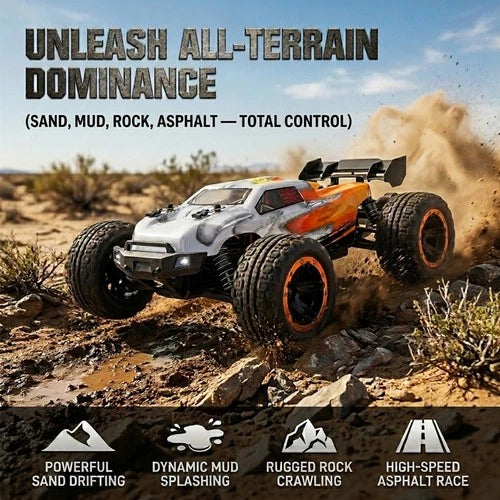 HAIBOXING 1/16 Brushless RC Truck,30+MPH 4WD RC Car with Light, All Terrains