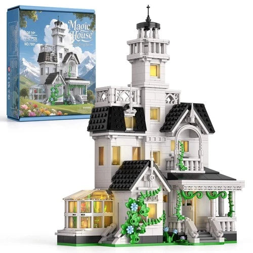 MOC Magic House Building Set with LED Light Owens House Blocks Toy Birthday Gift