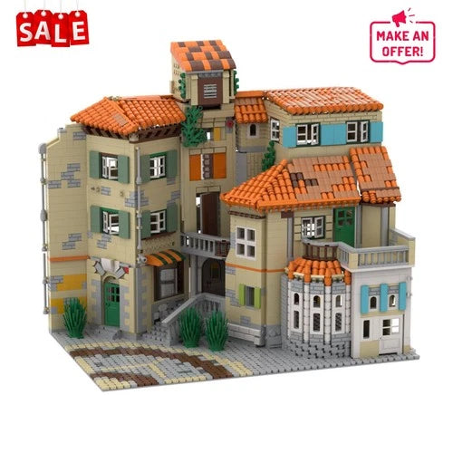 Corner Mansion MOC Building Modular Architecture Design 3365 Pcs