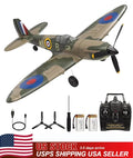 US Volantex Spitfire 4CH RC Airplane 2.4G 6Axis Gyro EPP Foam Warbird RTF Glider