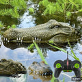 2.4 Ghz RC Boats - Large Resin Decoy and Floating Crocodile Head Toy Rechargeab