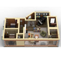 Modubrix MOC-105976 Lounge Architecture Model Street Scene 990 Parts
