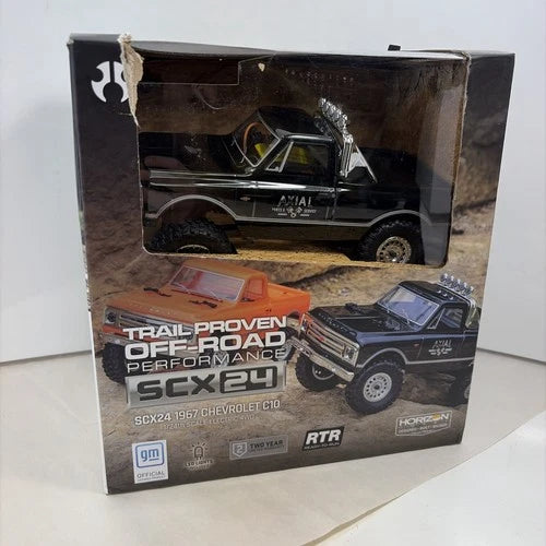 Axial AXI00001V2T4 1/24 SCX24 1967 Chevrolet C10 4WD Brushed Truck RTR Black