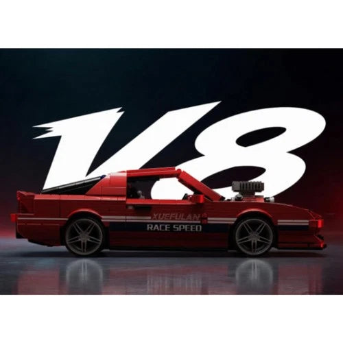 Mould King V8 Street Racing Car Building Blocks Set,1588 PCS