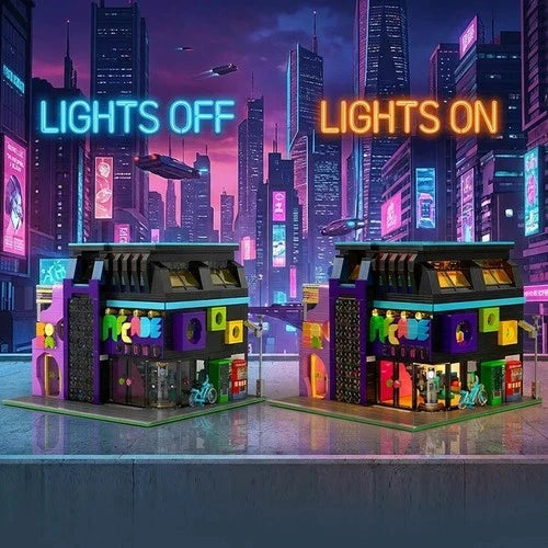 MOC Entertainment Arcade Building Blocks 2600 PCS Lighted Modular Bricks Set